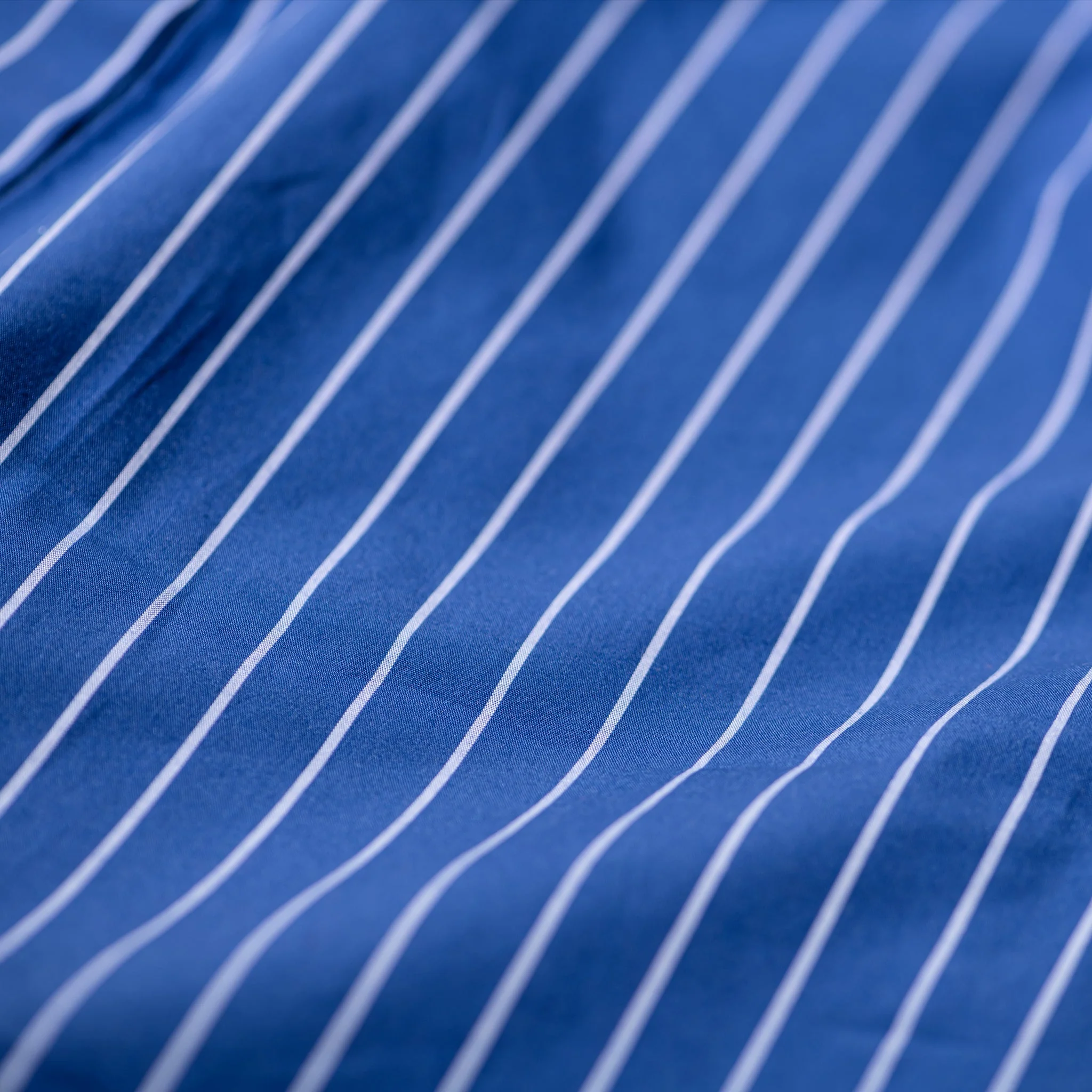 COTTON STRIPE REGULAR PANTS / Blue - Image 3