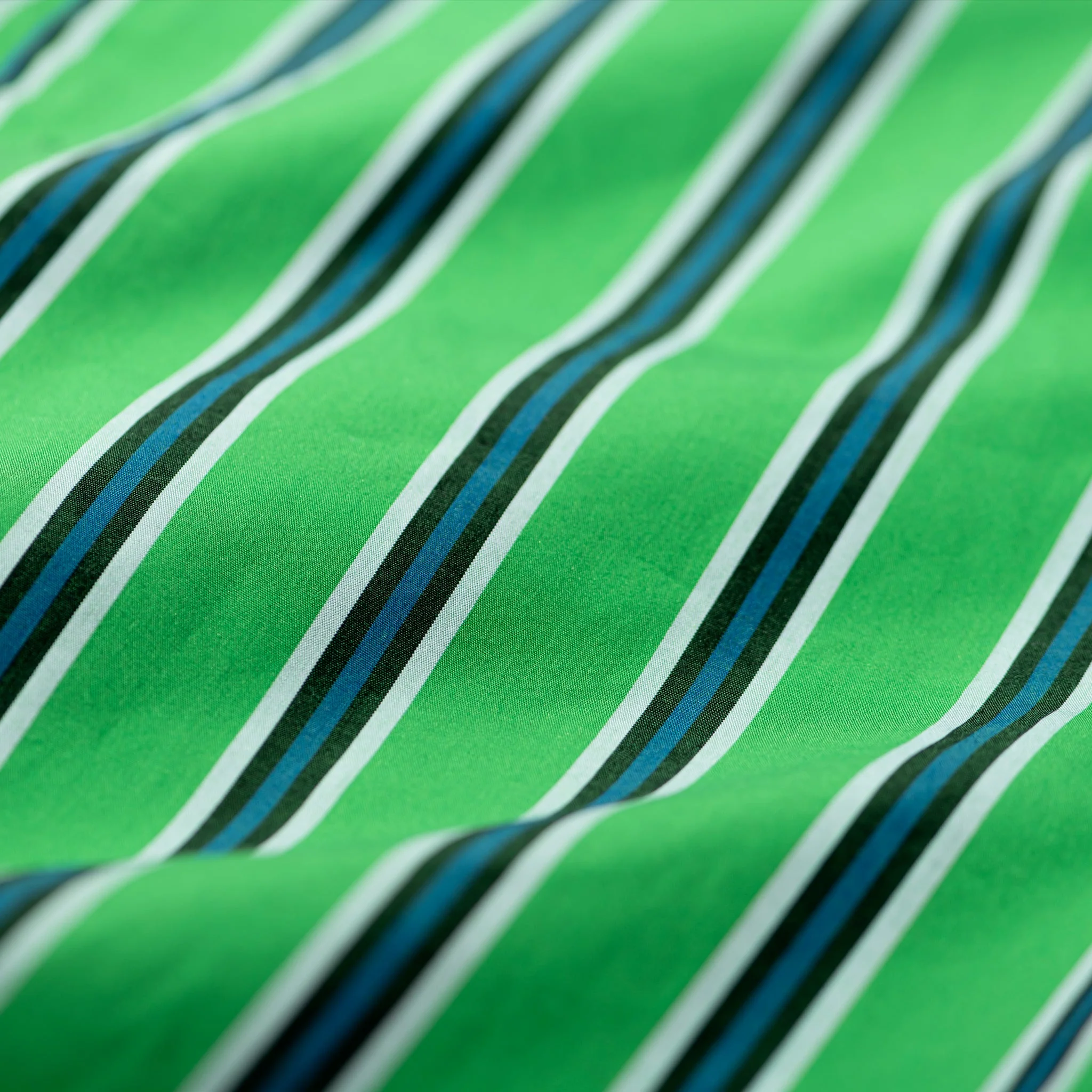 COTTON STRIPE REGULAR PANTS / Green - Image 3