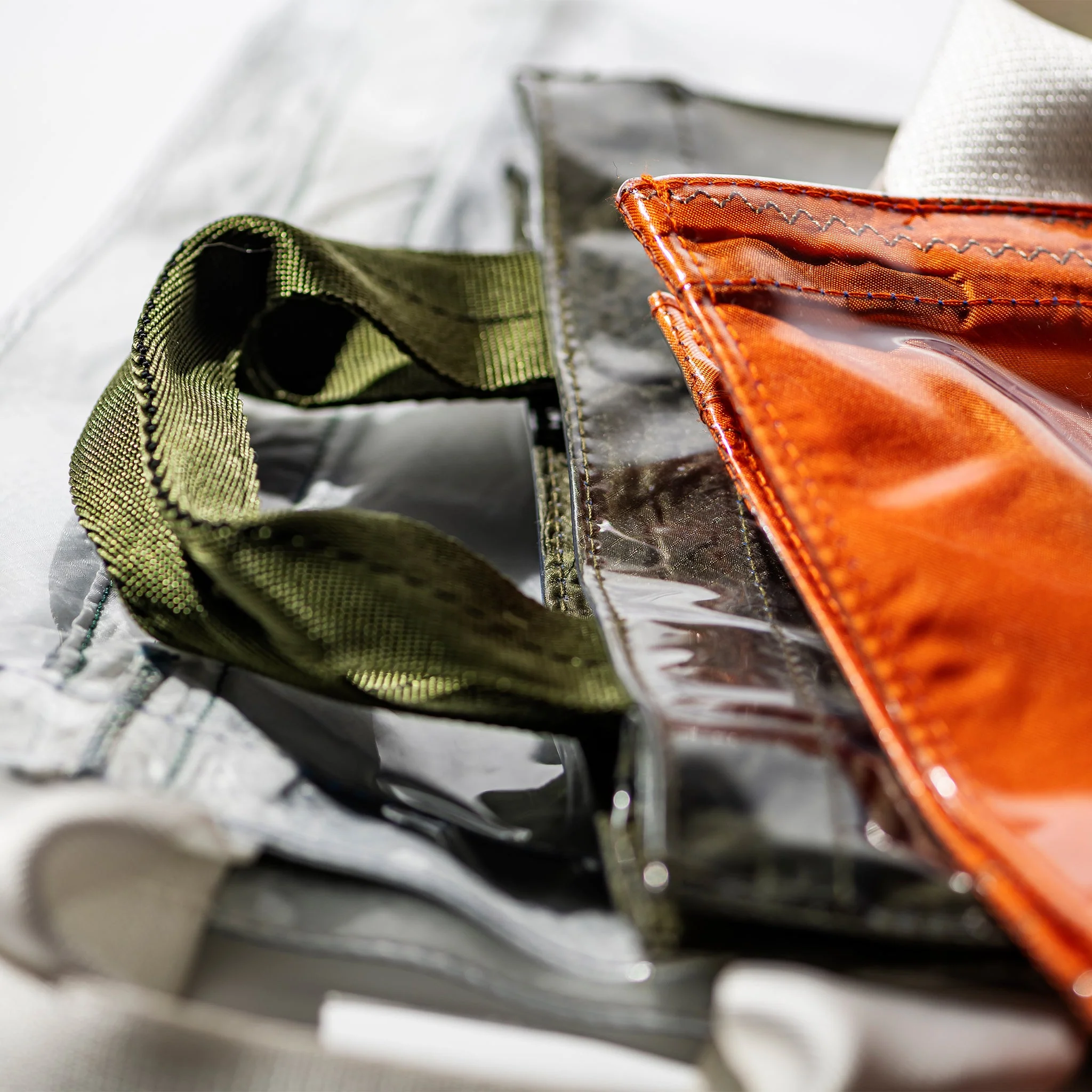 COVERED PARACHUTE DOCUMENT BAG / Orange - Image 3