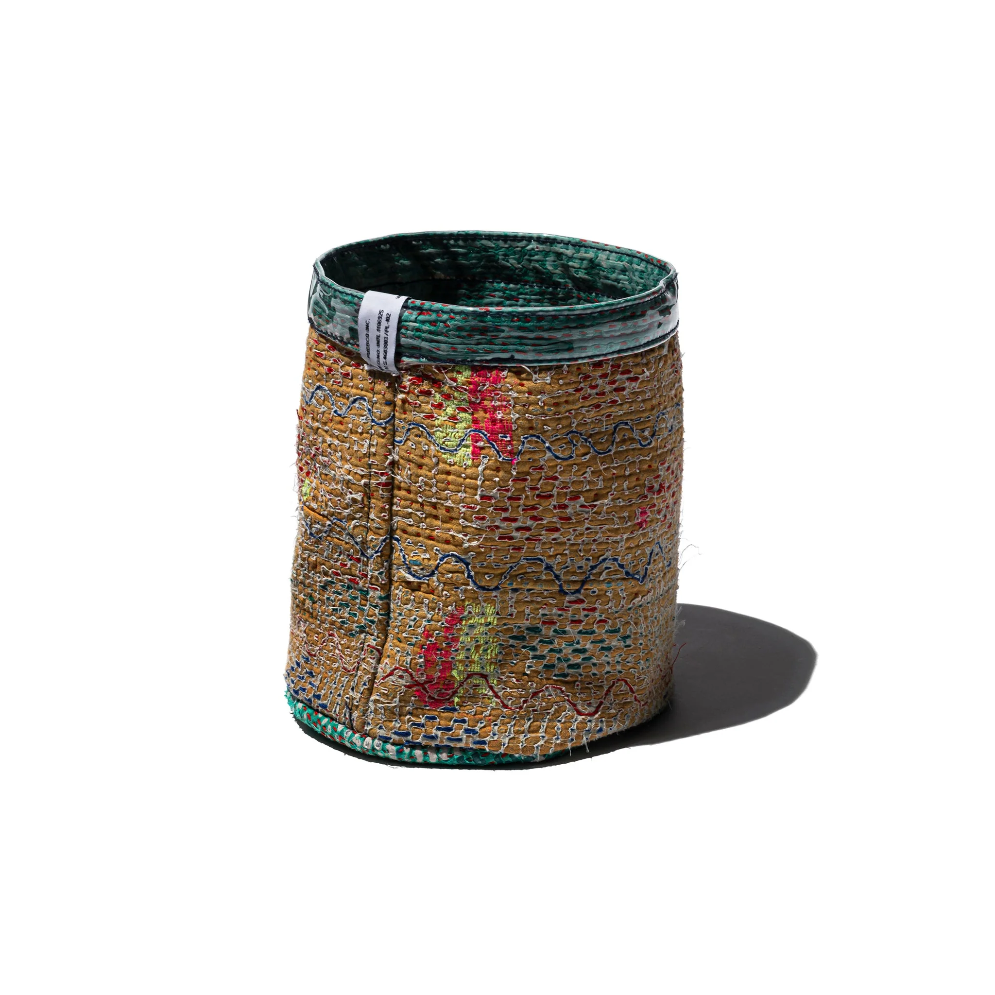 COVERED VINTAGE KANTHA QUILT ORGANIZER - Image 2