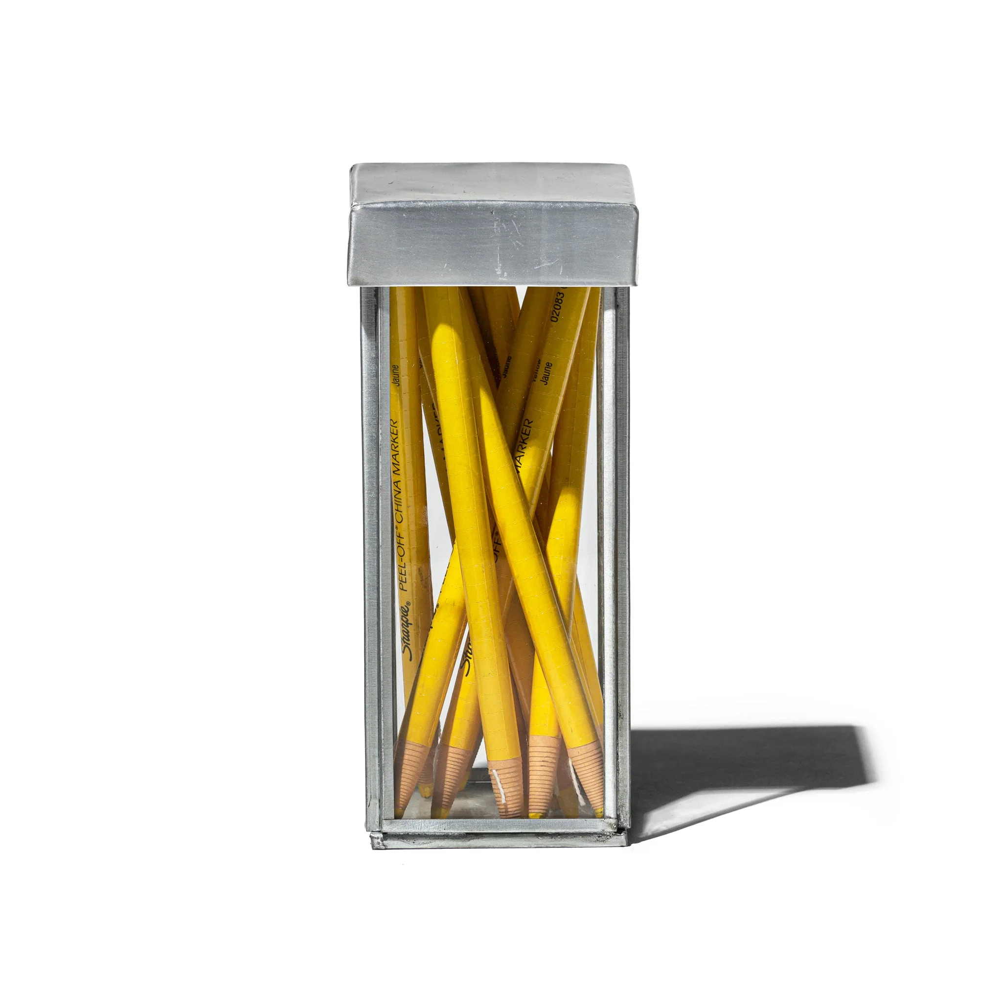 GLASS BOX WITH RECYCLE STEEL LID / Pen Stand - Image 3