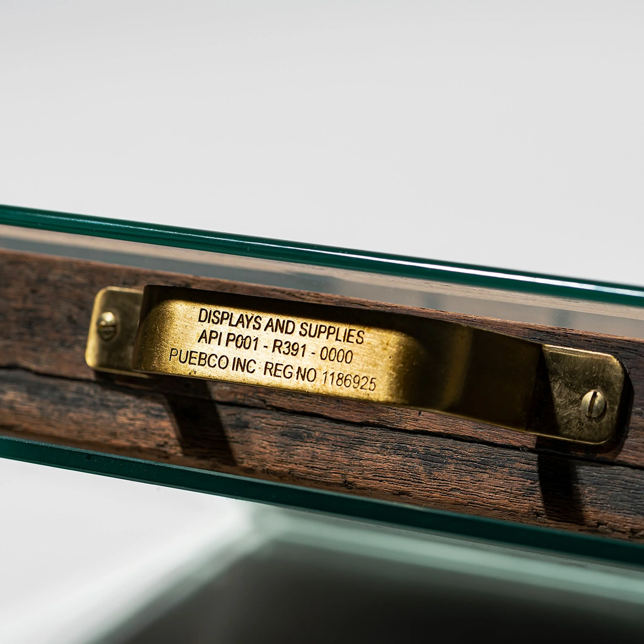 GLASS DISPLAY CASE WITH VINTAGE DRAWER - Image 5