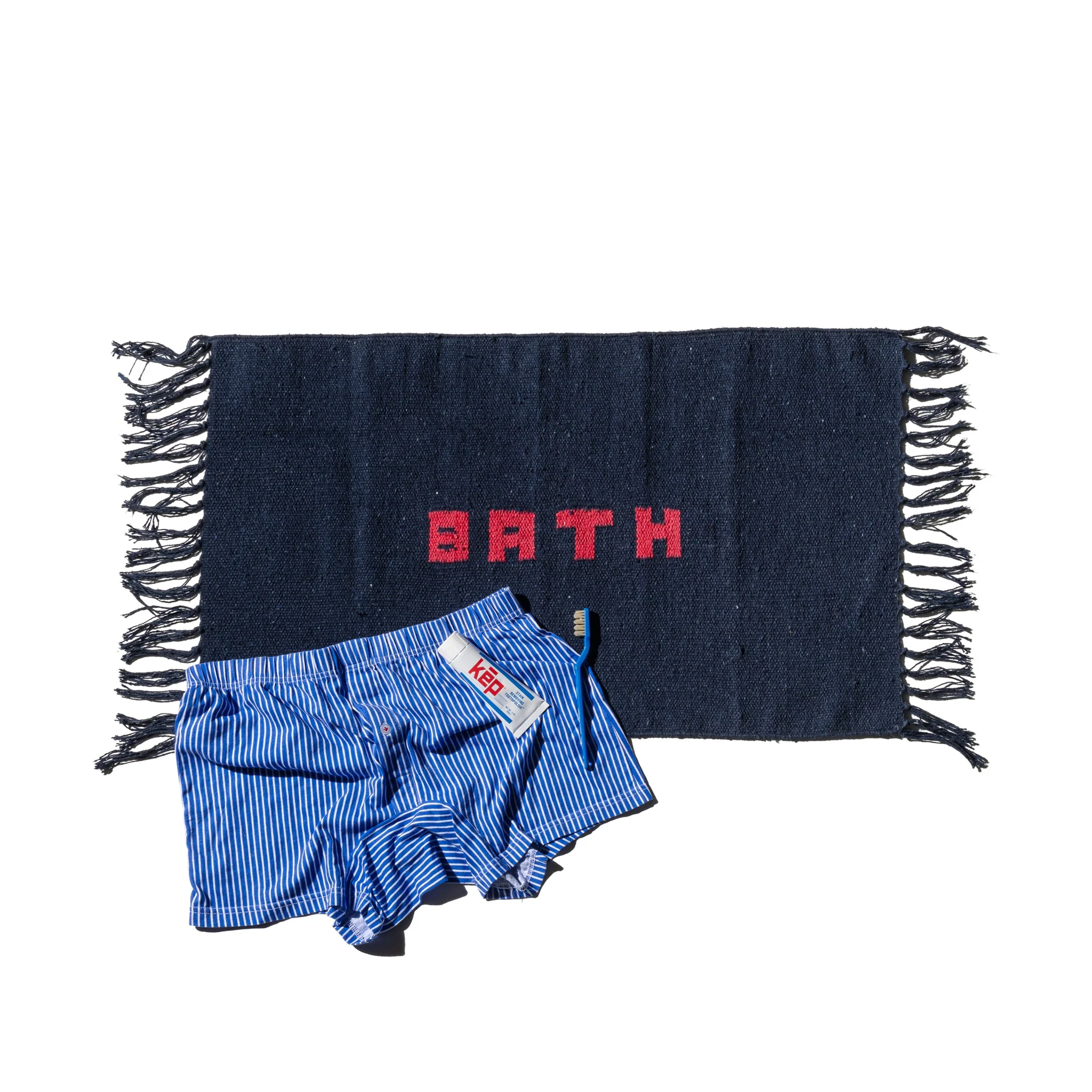 HANDLOOMED RECYCLE YARN BATH MAT - Image 3