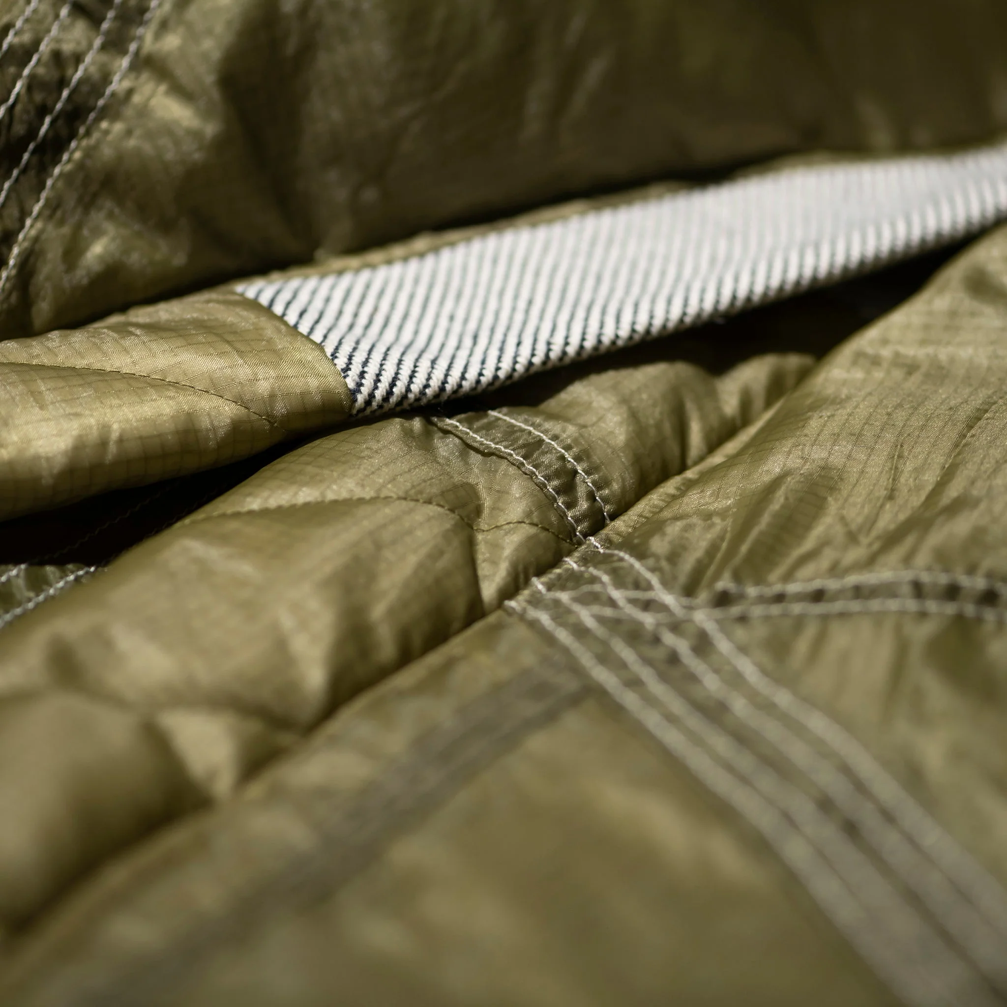 HANTEN JACKET: VINTAGE PARACHUTE / Olive - Image 4