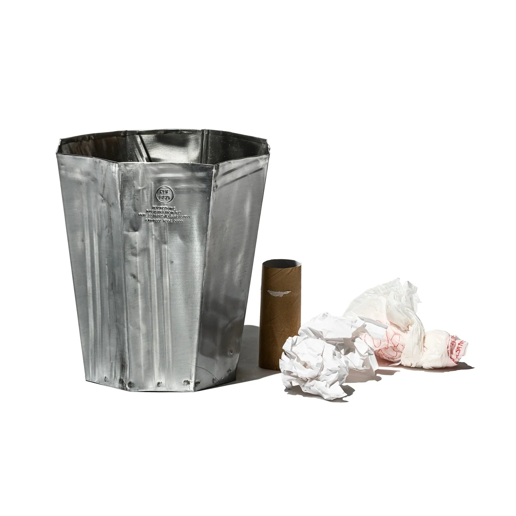 RECYCLE STEEL TRASH CAN / Octagon - Image 3