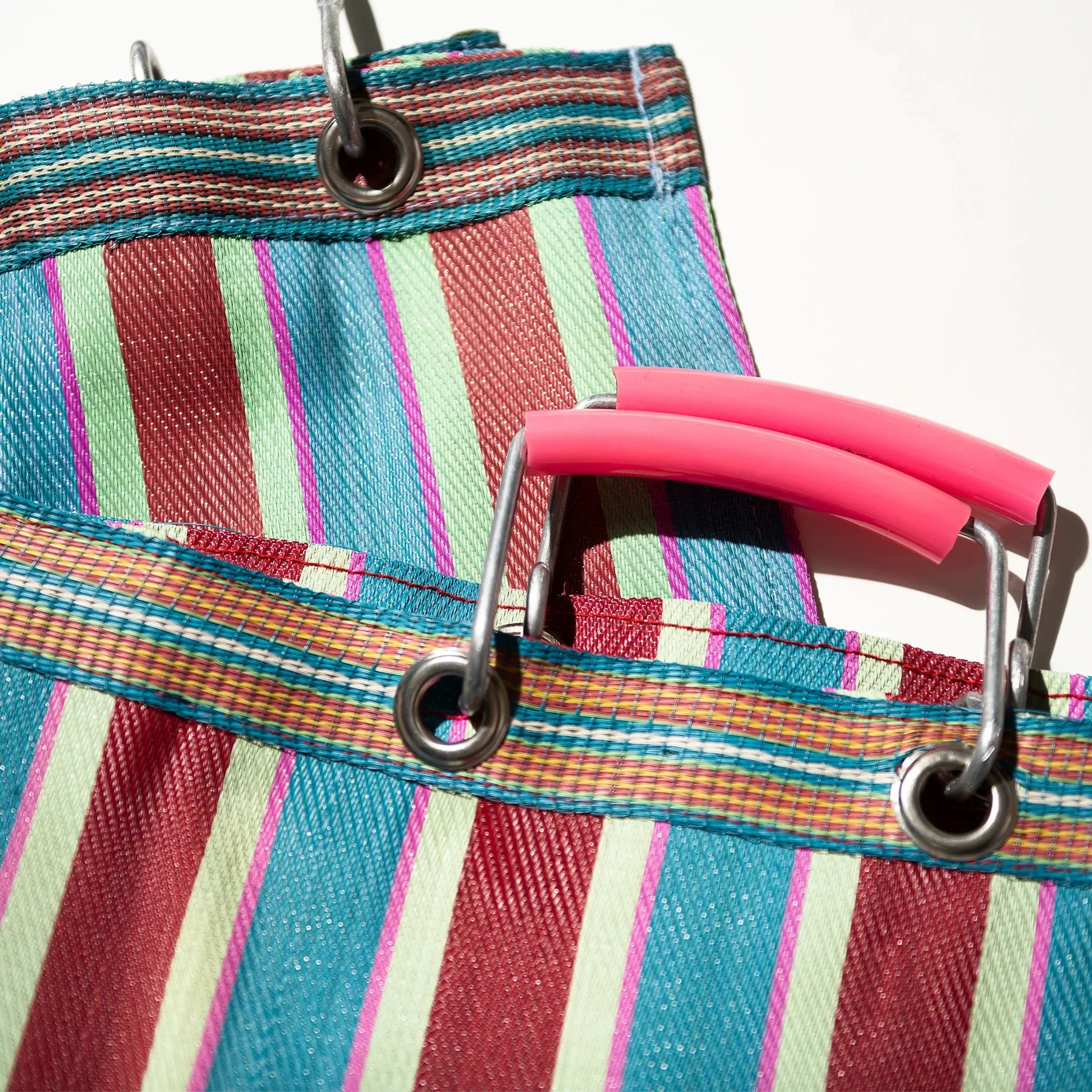 RECYCLED PLASTIC STRIPE BAG / Rectangle D15 - Image 12