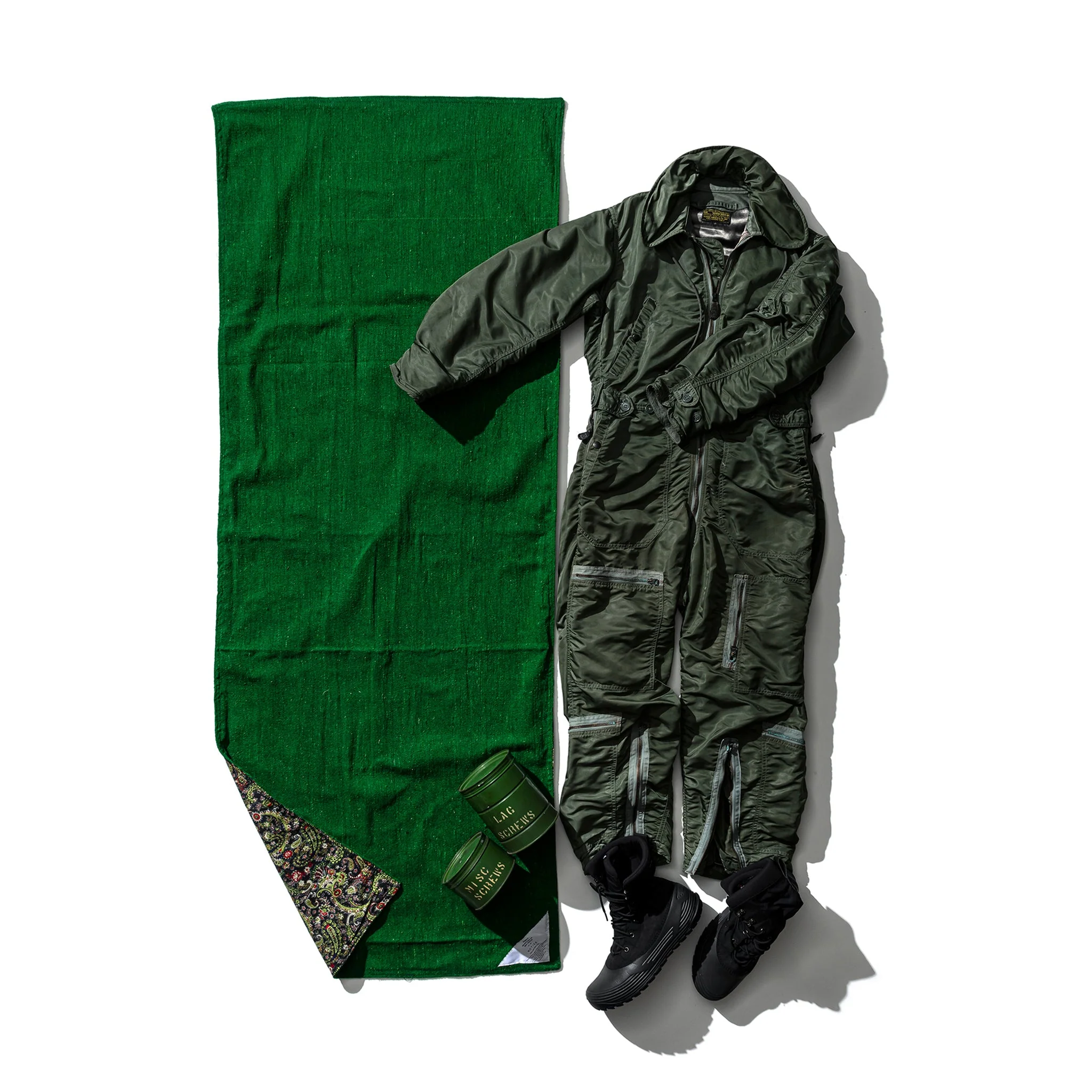 REVERSIBLE NAP MAT / PAISLEY x GREEN - Image 5