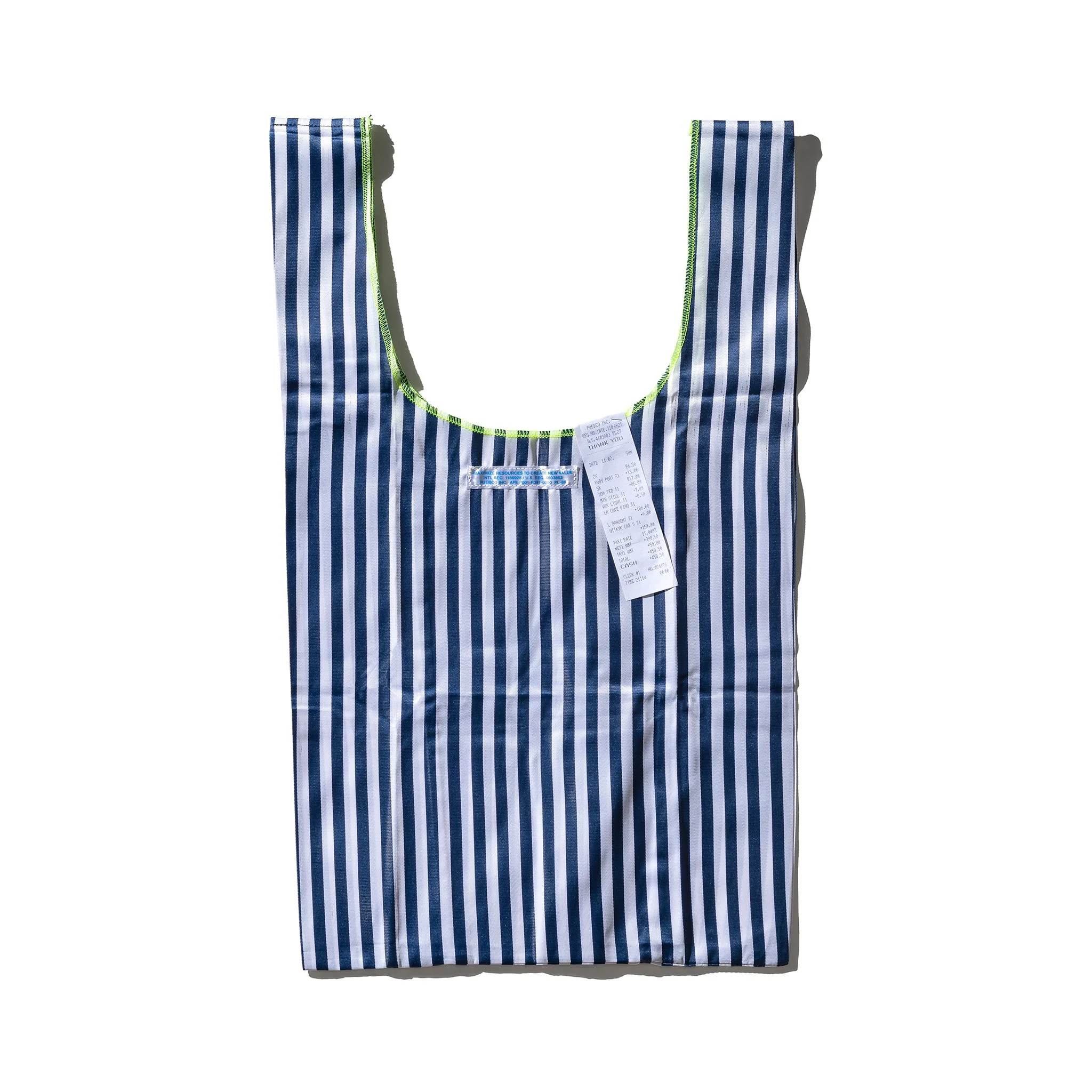SCHOOL TIE FABRIC BAG / Navy Blue x White - Image 3