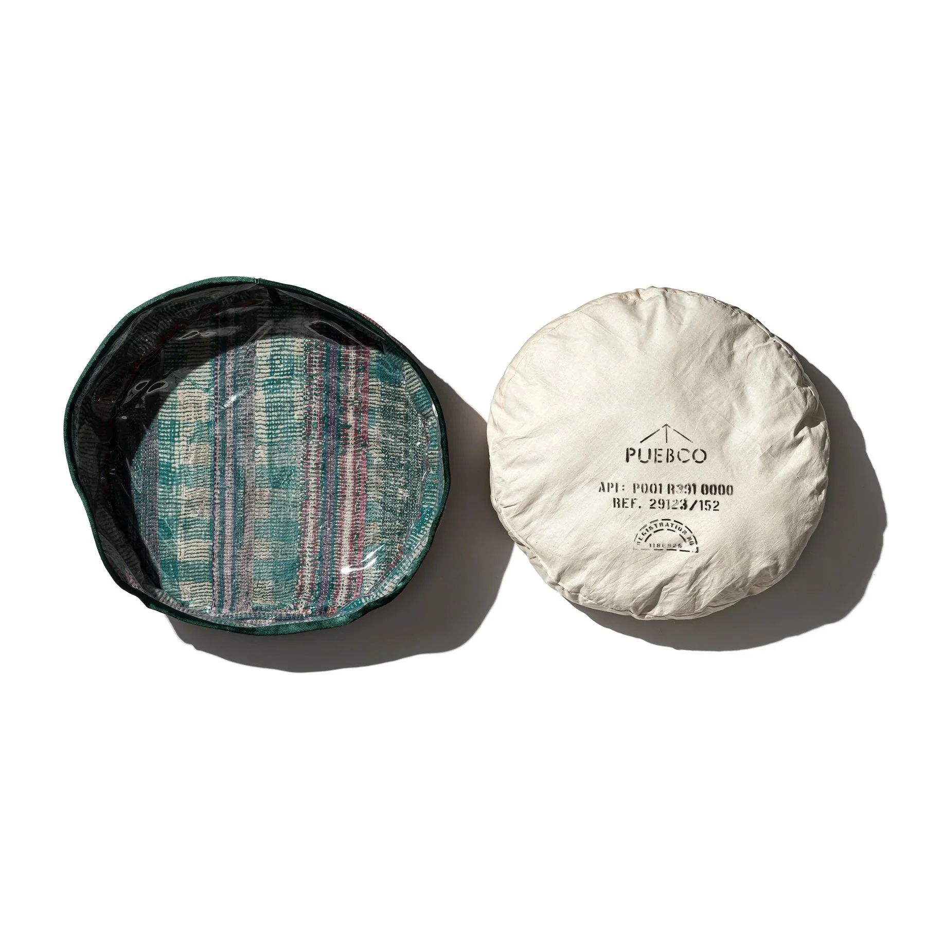 VINTAGE KANTHA QUILT PET BED W/CUSHION - Image 3