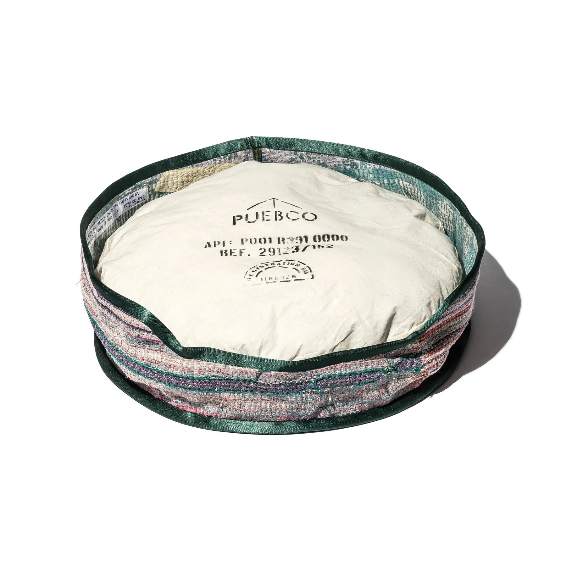 VINTAGE KANTHA QUILT PET BED W/CUSHION - Image 7