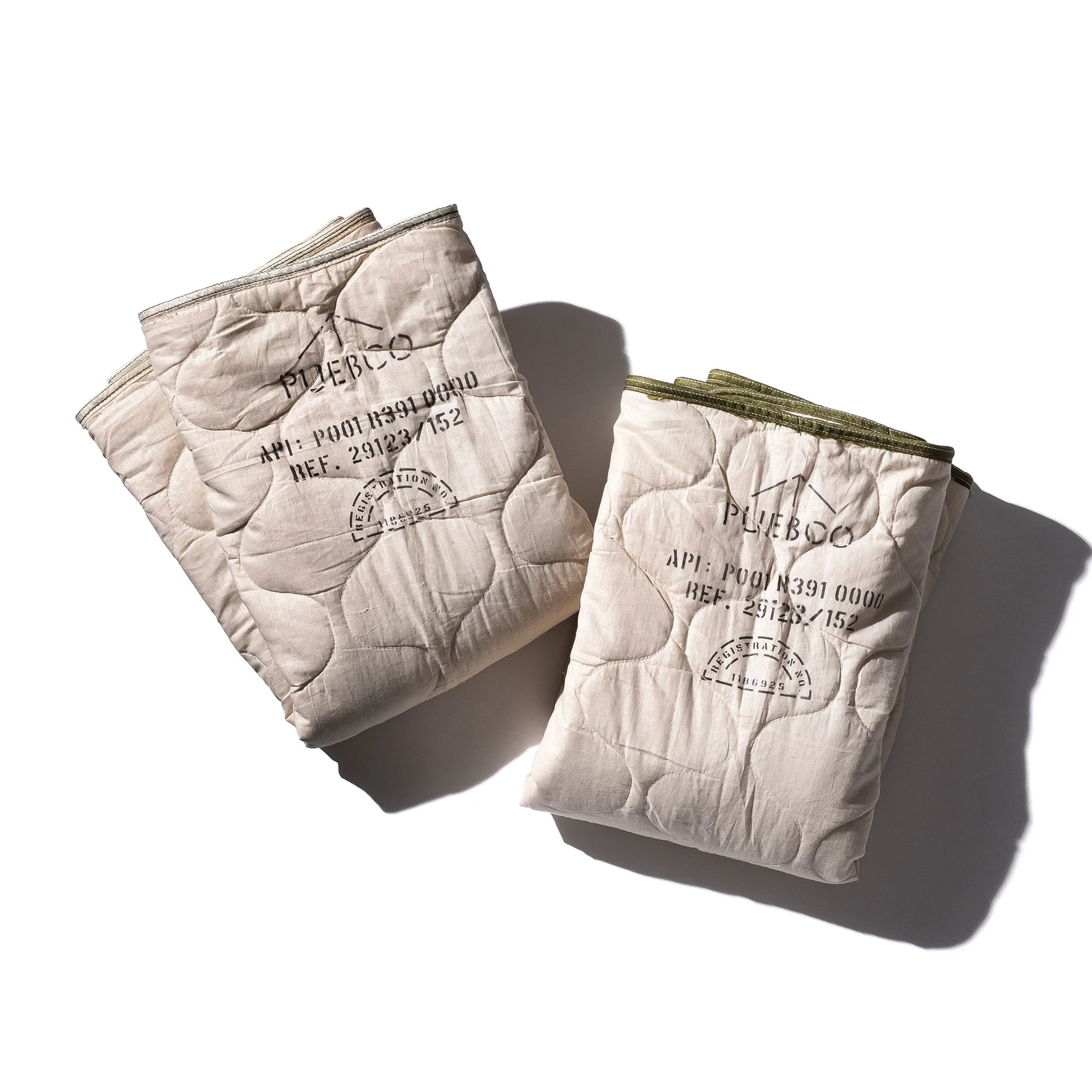 VINTAGE PARACHUTE LINE QUILTED BLANKET / White - Image 3