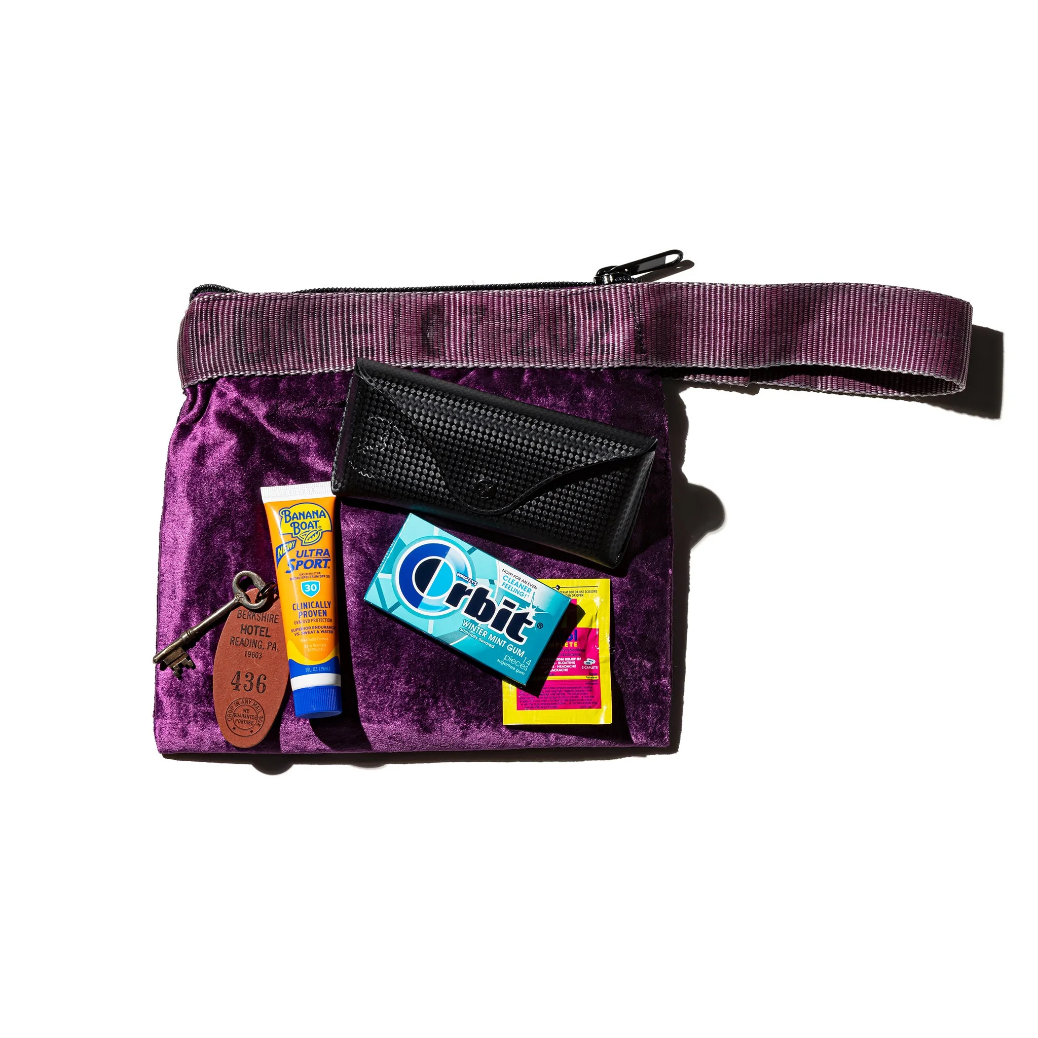 VINTAGE SLING BELT POUCH / Purple