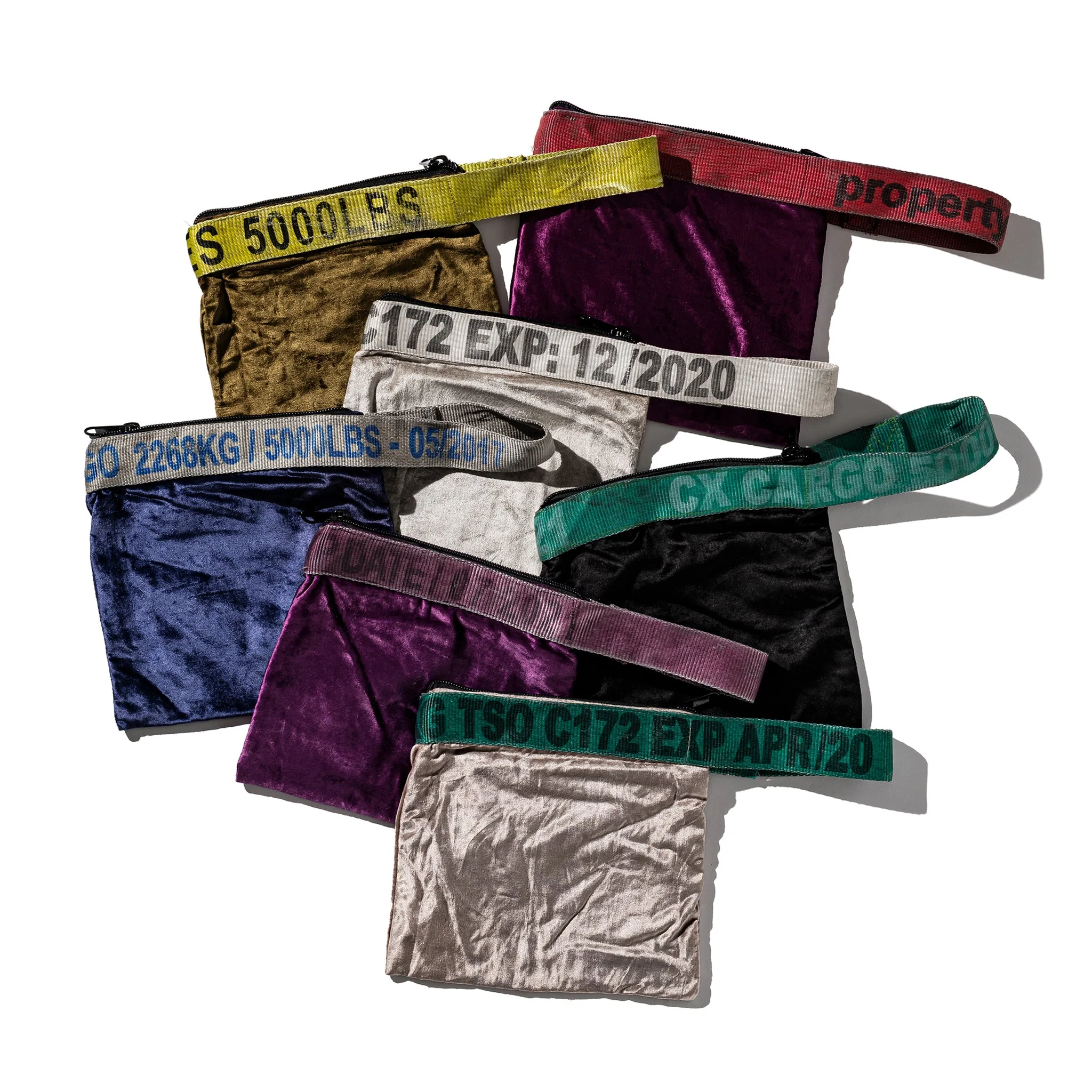 VINTAGE SLING BELT POUCH / Purple x Red - Image 2