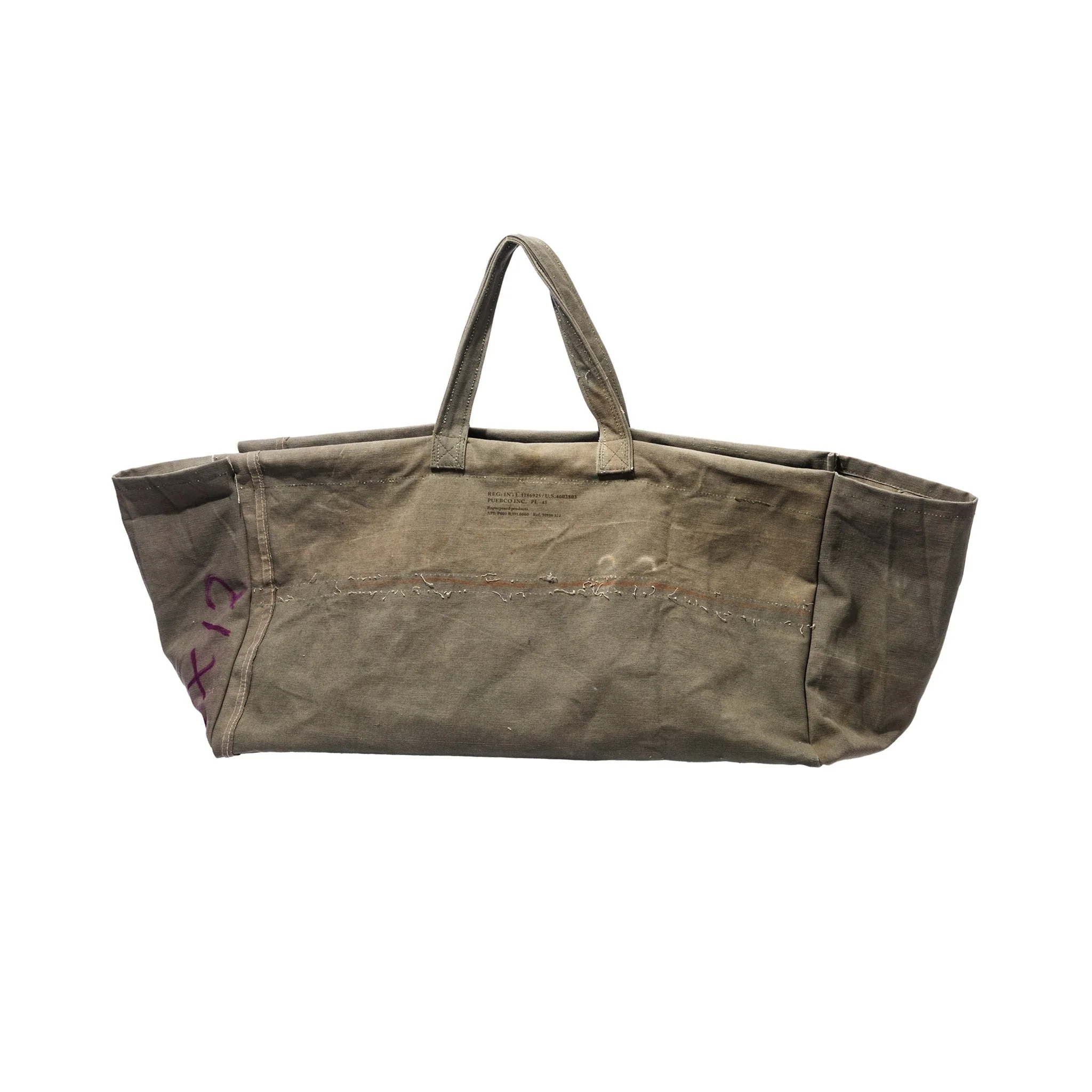 VINTAGE TENT FABRIC LARGE BAG - Image 3