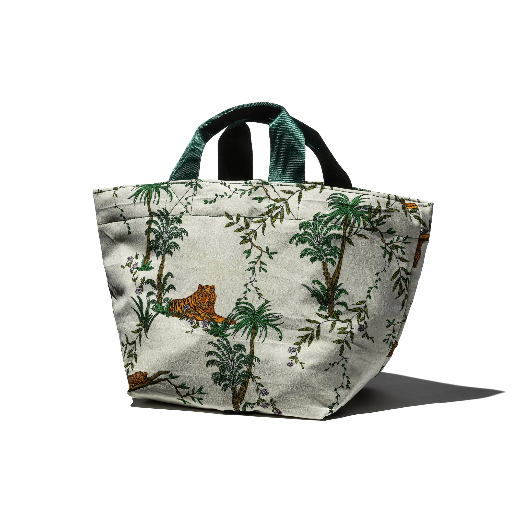 VINTAGE TENT FABRIC W/PRINTED PATTERN BAG / Jungle - Image 3